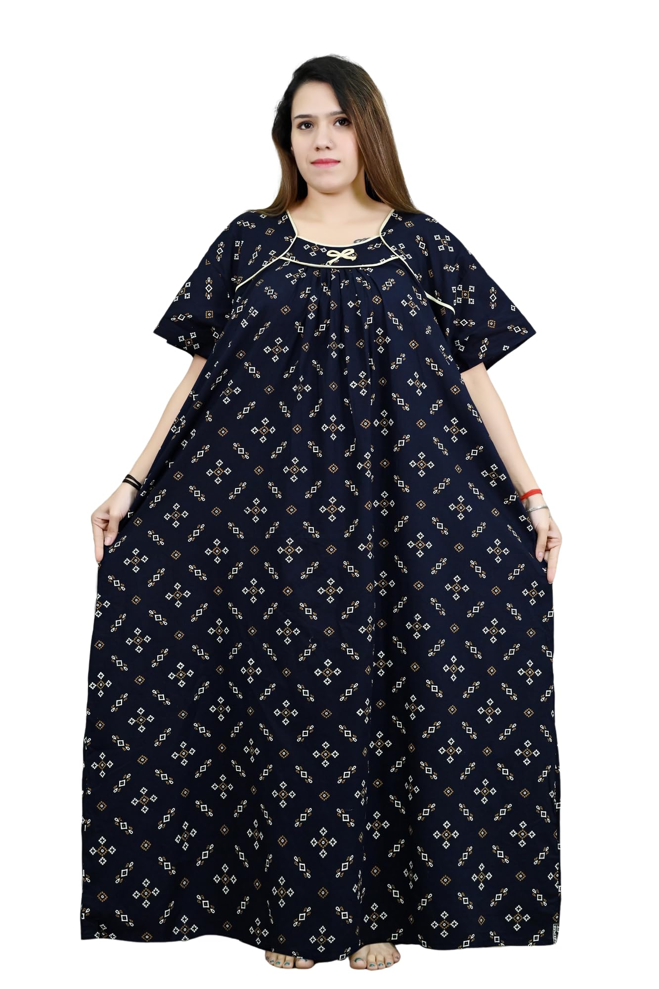 bindass female collection Women Plus Size Nighty Cotton Maxi Jumbo Free Size 5XL to 10XL-picture-26