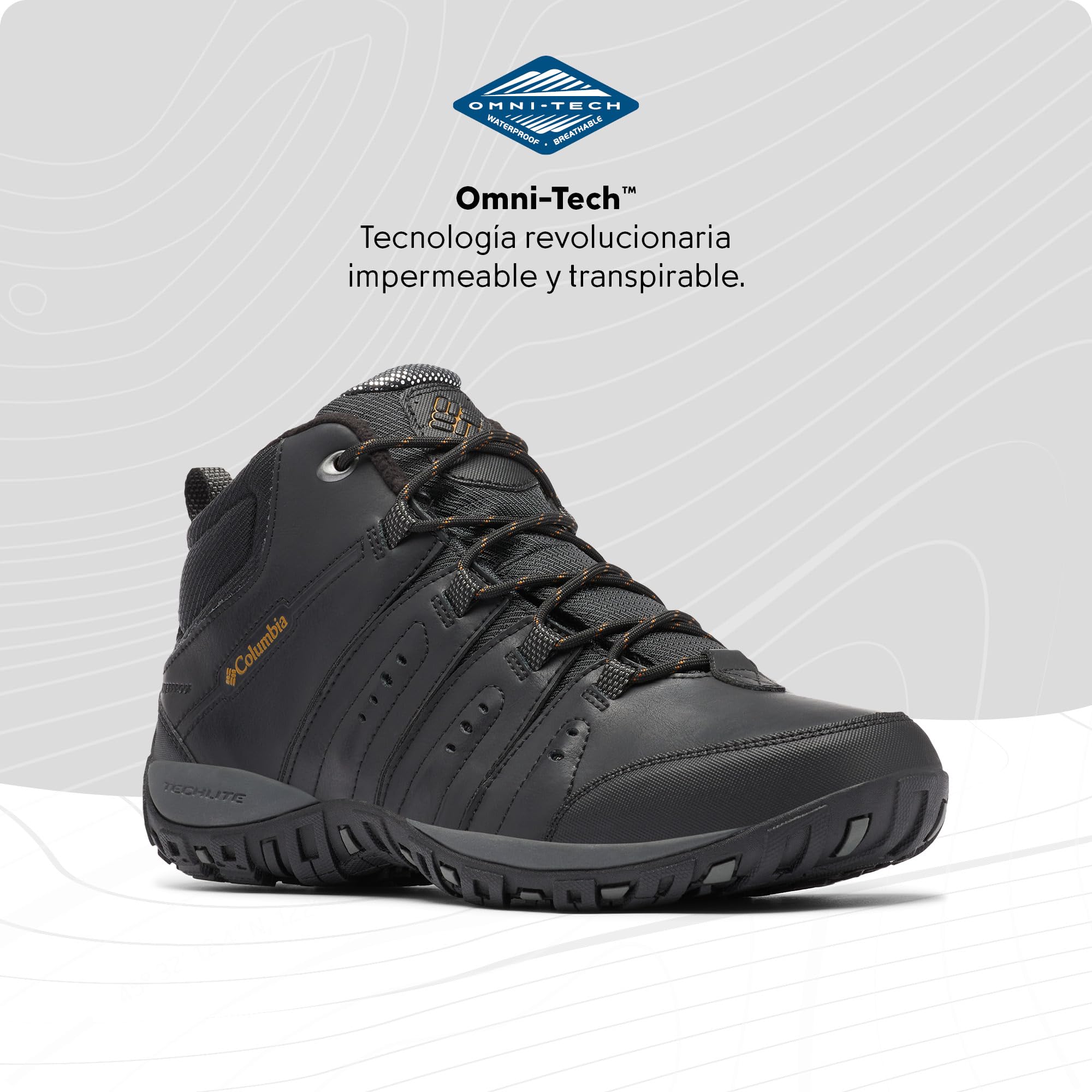 Columbia Woodburn 2 Chukka WP Omni-Heat, Zapatillas de senderismo impermeables, Hombre, Black Goldenrod 2024, 43 EU