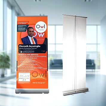 Personalised Roll Up Banner Stand 85x200cm, Custom Printed for Business