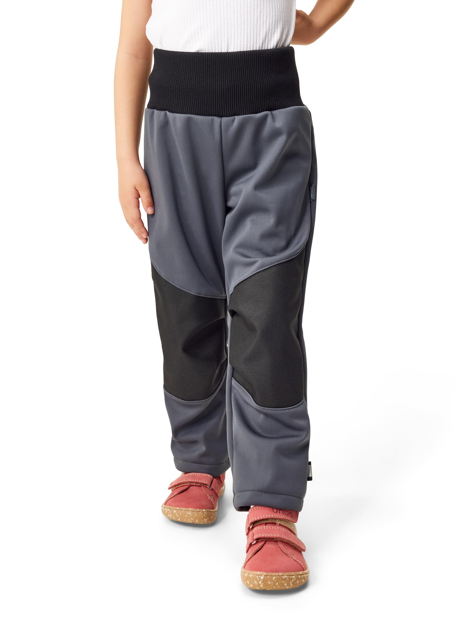 Pantalones de Softshell para niños, elásticos, Impermeables y Resistentes al Viento, Transpirables, para Exteriores, funcionales, para el Tiempo Libre, Gris Oscuro, 98 cm-104 cm