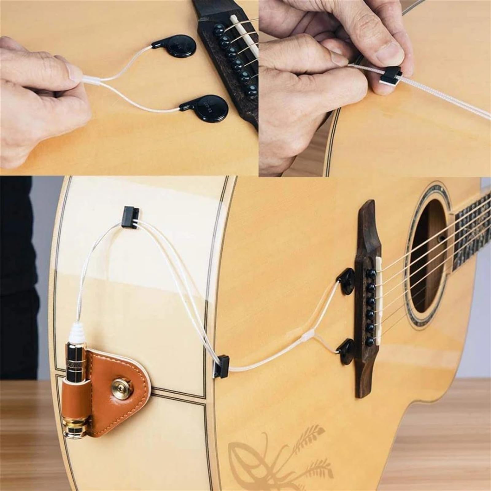 Pickup Per Chitarra Acustica Piezo Contact Microfono Adesivo Pickup Per Strumento Per Chitarra Acustica Ukulele Violino Violoncello Pickup professionale per chitarra acustica
