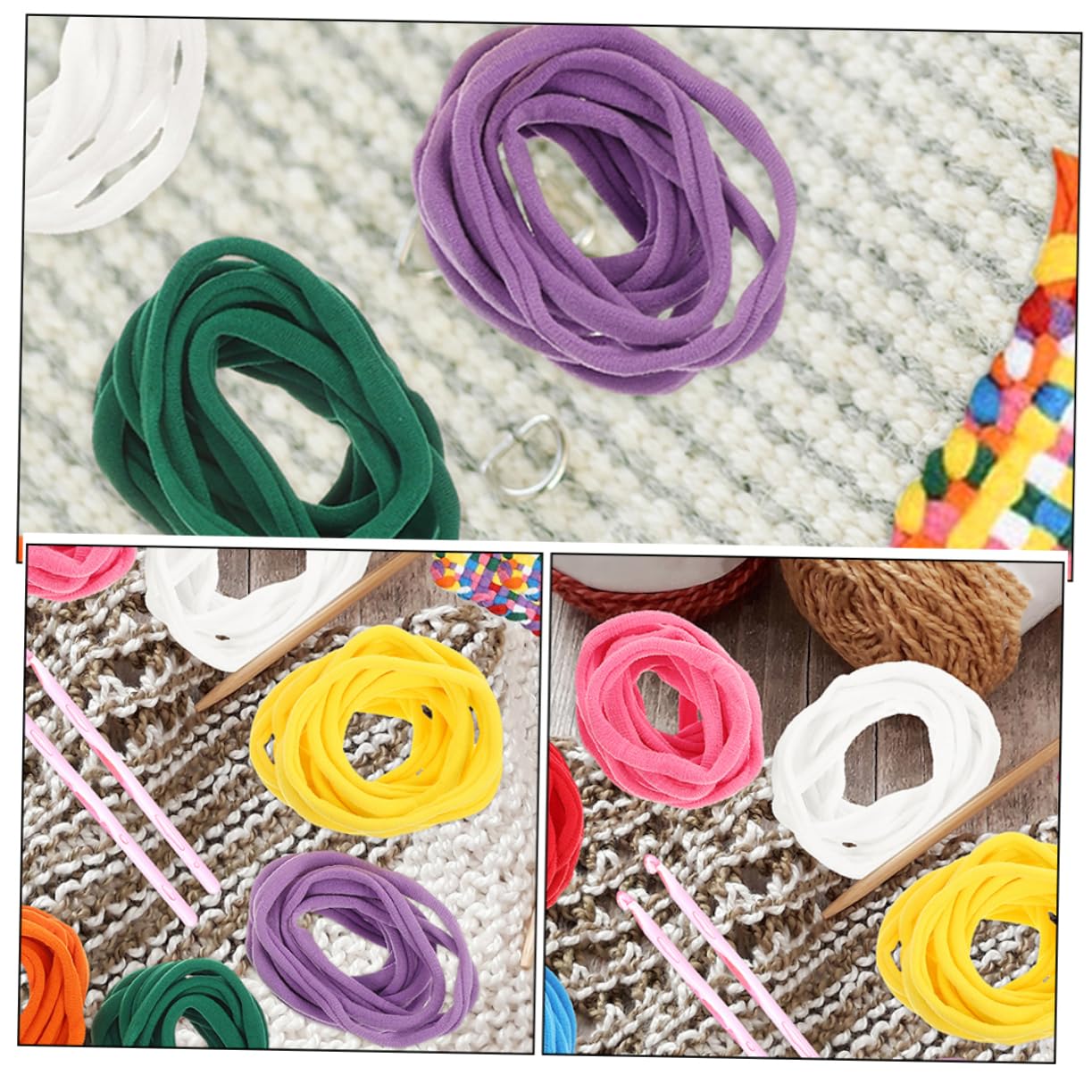 OSALADI 5 Juegos Juguete tejido bucle color elástico cables agarradera Baches vistoso soga kit de telar para niñas juego de telar Suministros de artesanía de bricolaje el plastico