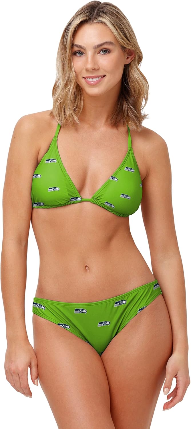 FOCO NFL Womens NFL Team Logo Ladies Bathing Swim Wear Suit