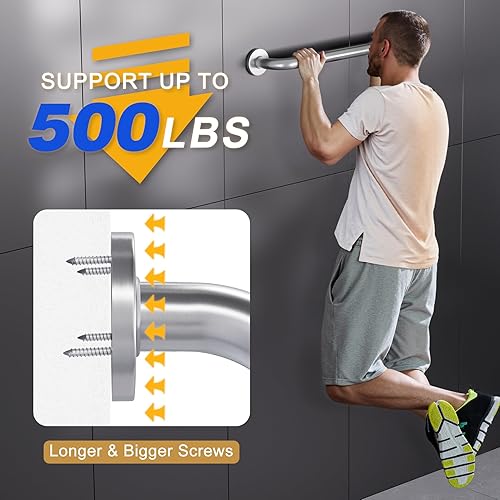 Vista 12 de AmazerBath Barras de apoyo para ducha para personas mayores antideslizantes, barra de seguridad para el baño para personas necesitadas, barras