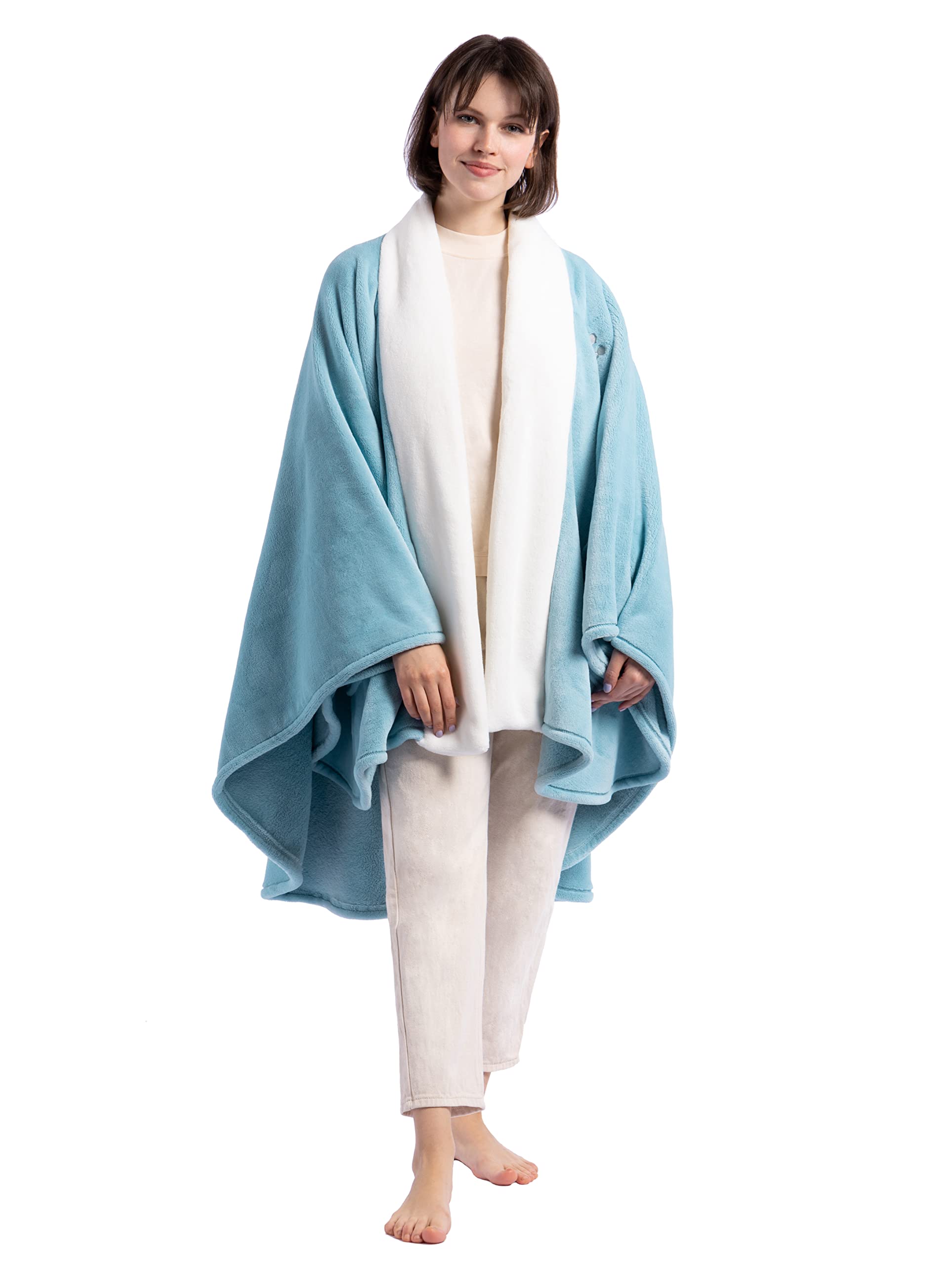 Amazon.com: Kingole Flannel Fleece Wearable Blanket with Sleeves for  Adults, Soft Plush Cozy Throw Blanket with Pockets for Men and Women, Warm  Wrap Blanket for Sofa Lounge Home Office Machine Washable Light