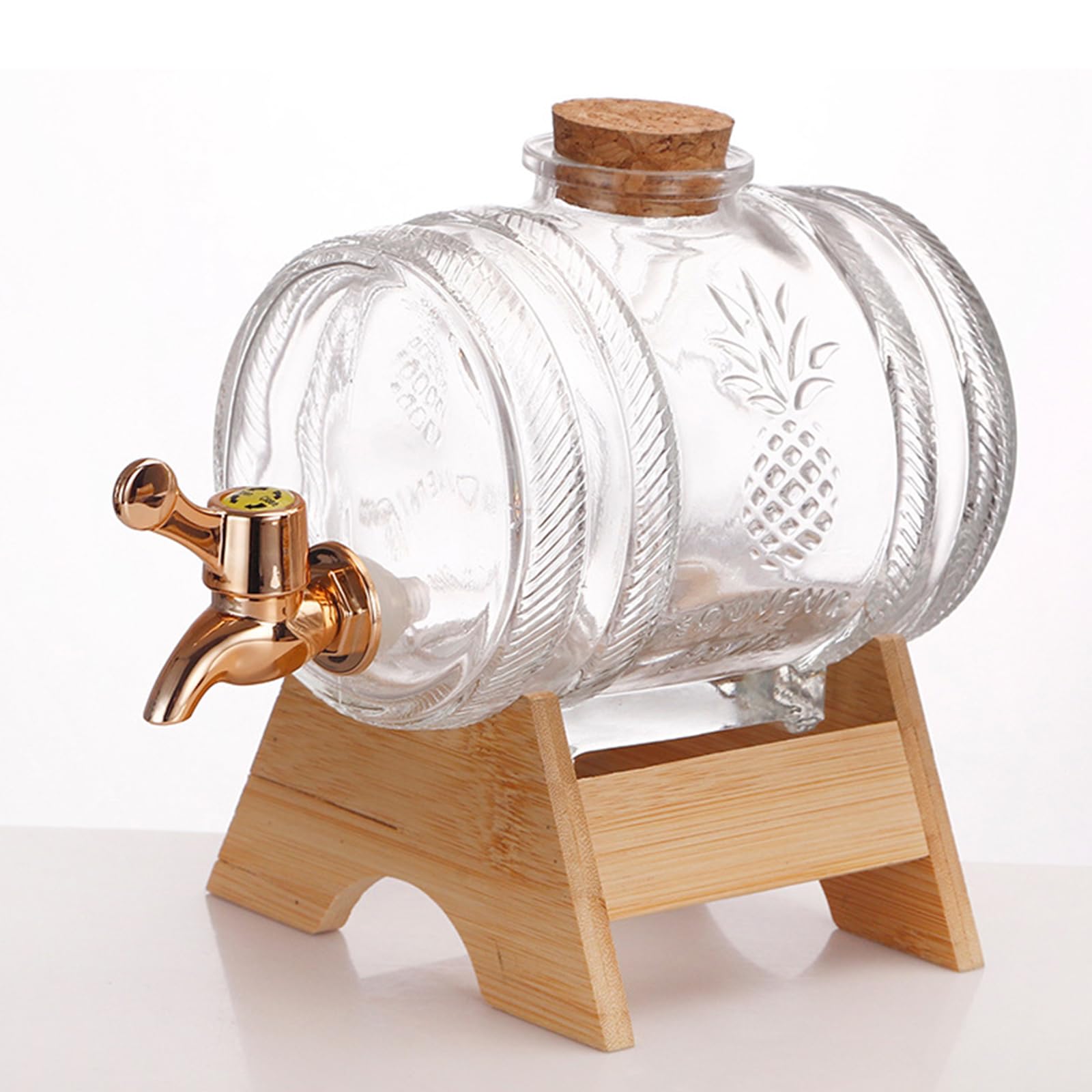 Distributeur de boissons en verre avec robinet 3L pour punch et cocktail maison