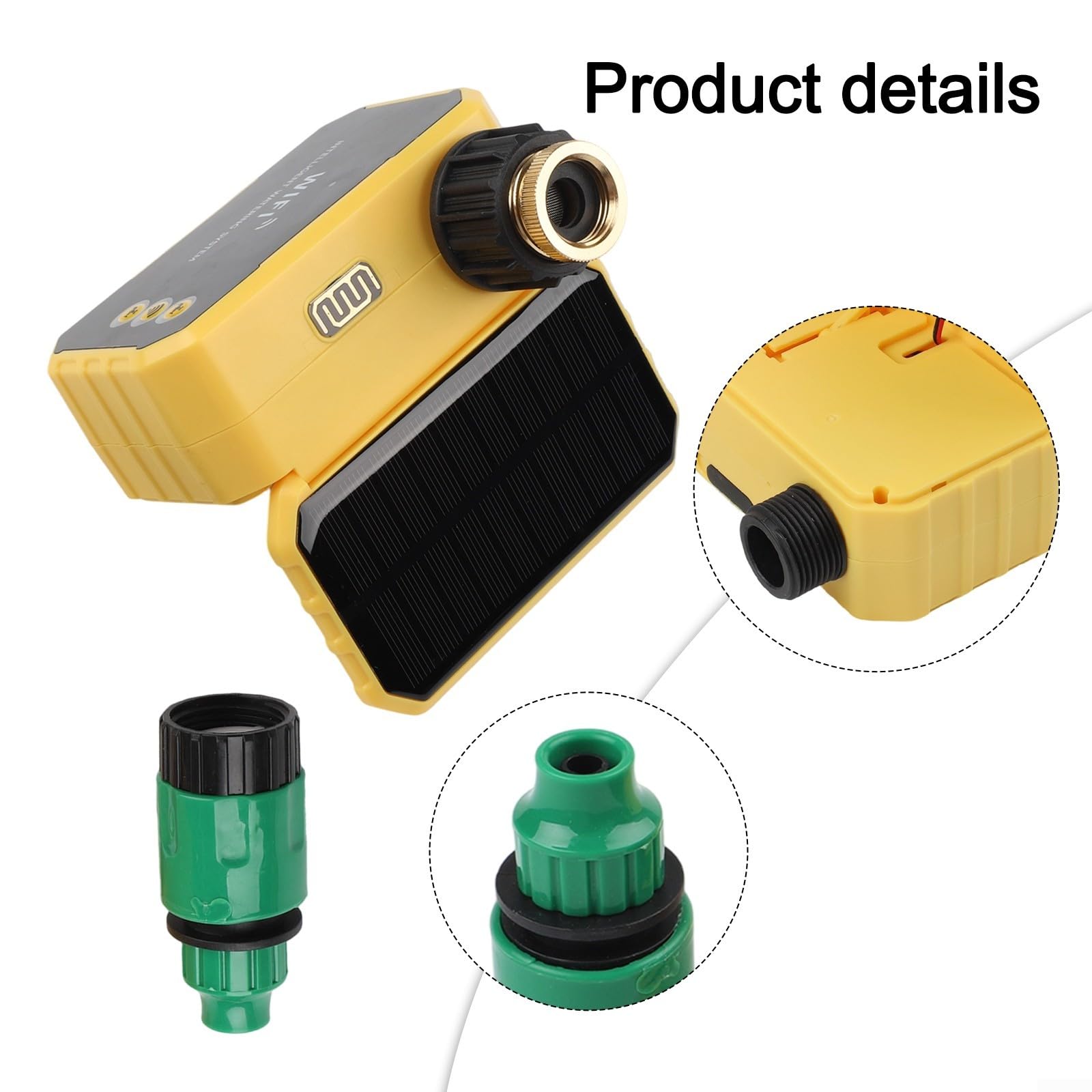 Smart Solar Irrigazione Timer WiFi App Control 1/2 Uscita Sistema di irrigazione Giardino Sensore Pioggia USB Ricaricabile per Prato Patio (1 presa)