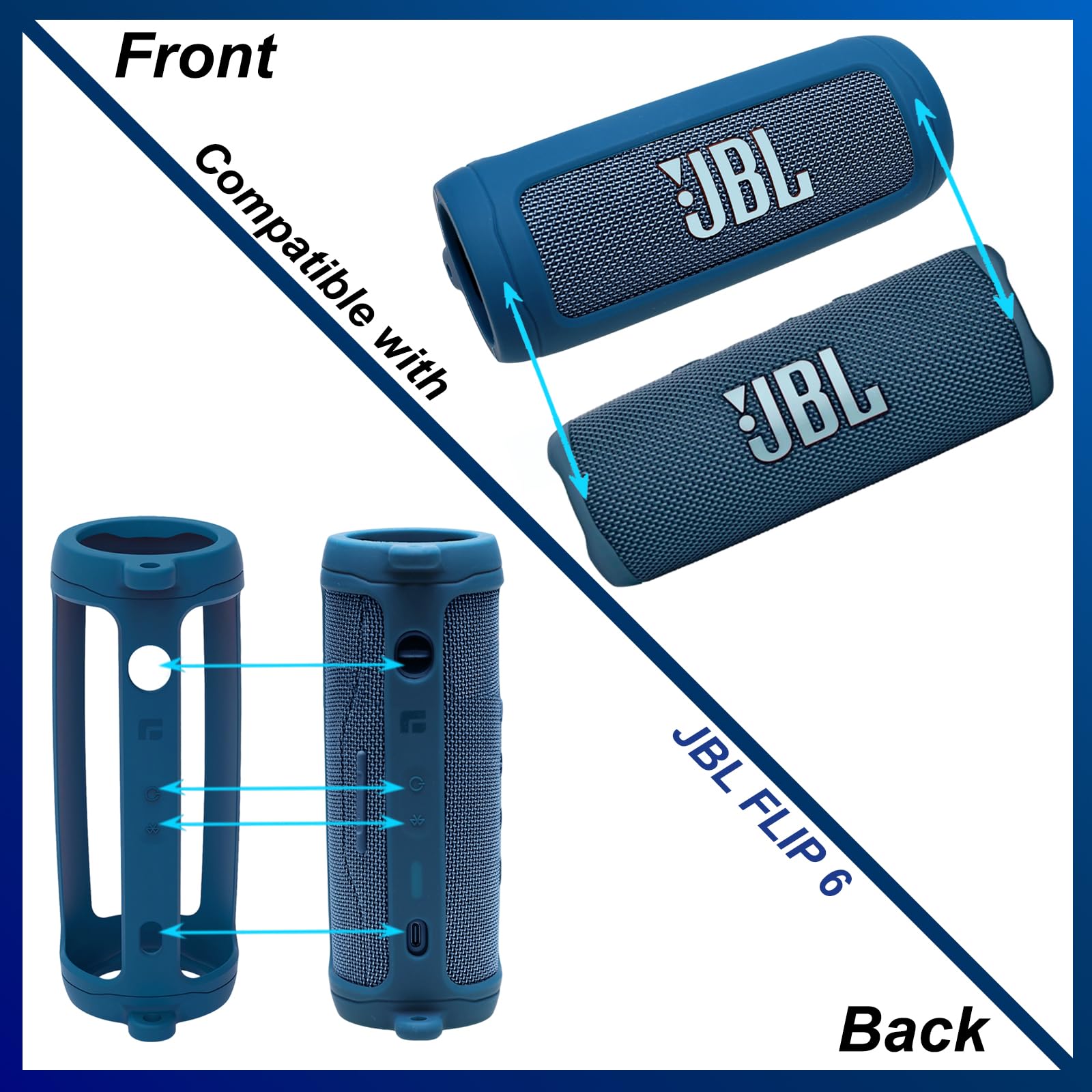Amazon.com: LTGEM Case for JBL Flip 6 Portable Waterproof Speaker