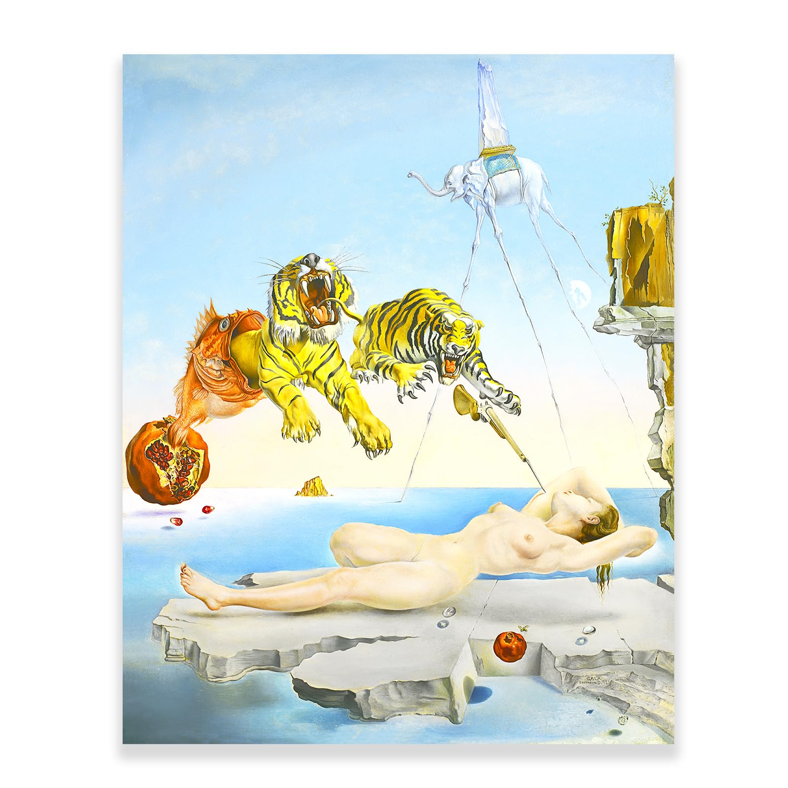 Gelanori Pôster de arte de parede Salvador Dali - Dream Caused by