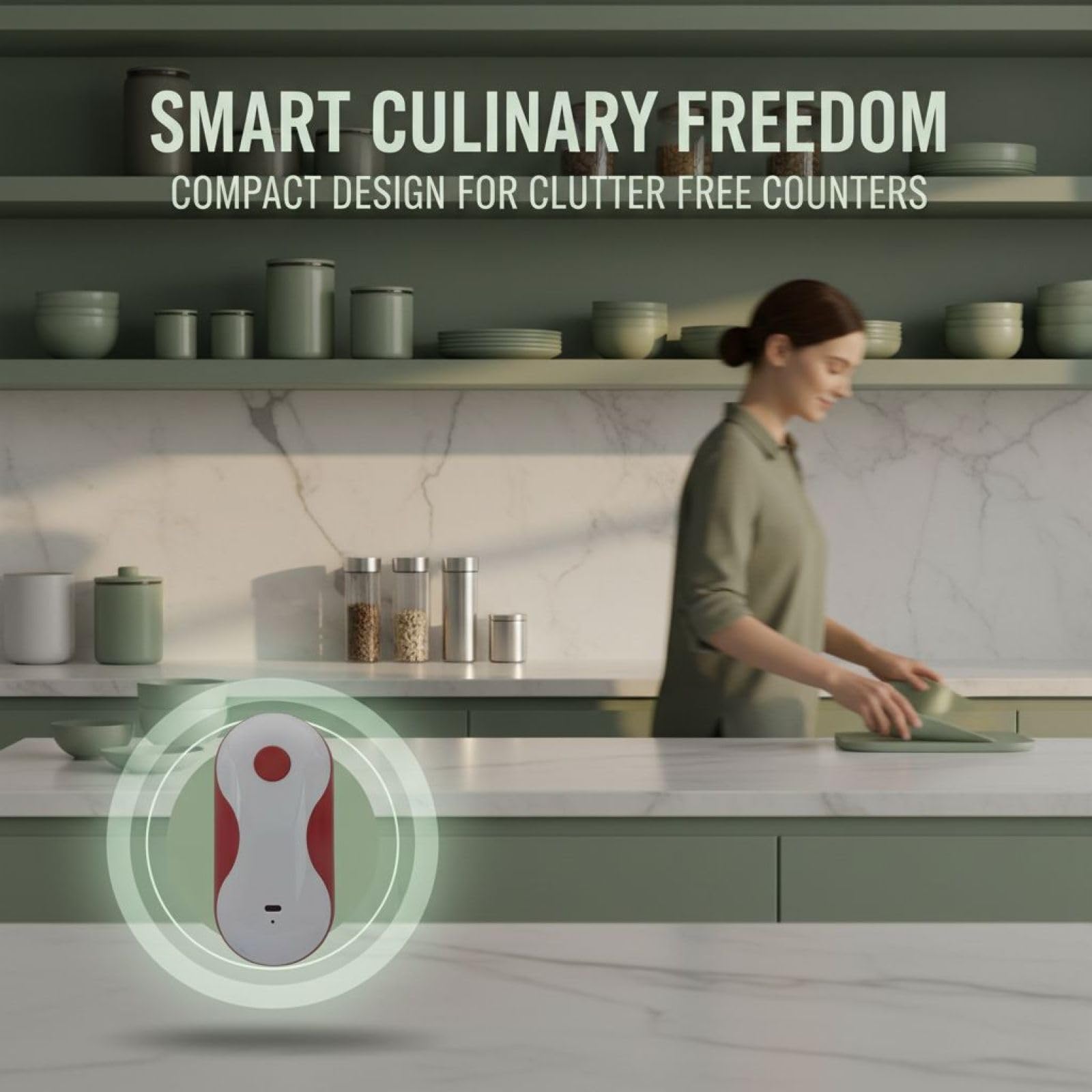 Apriscatole elettrico automatico rosso e bianco, apriscatole ricaricabile USB-C, con coperchio Grabber, strumento da cucina a basso rumore, 18,5 x 9,9 x 7,6 cm, uso one-touch per anziani