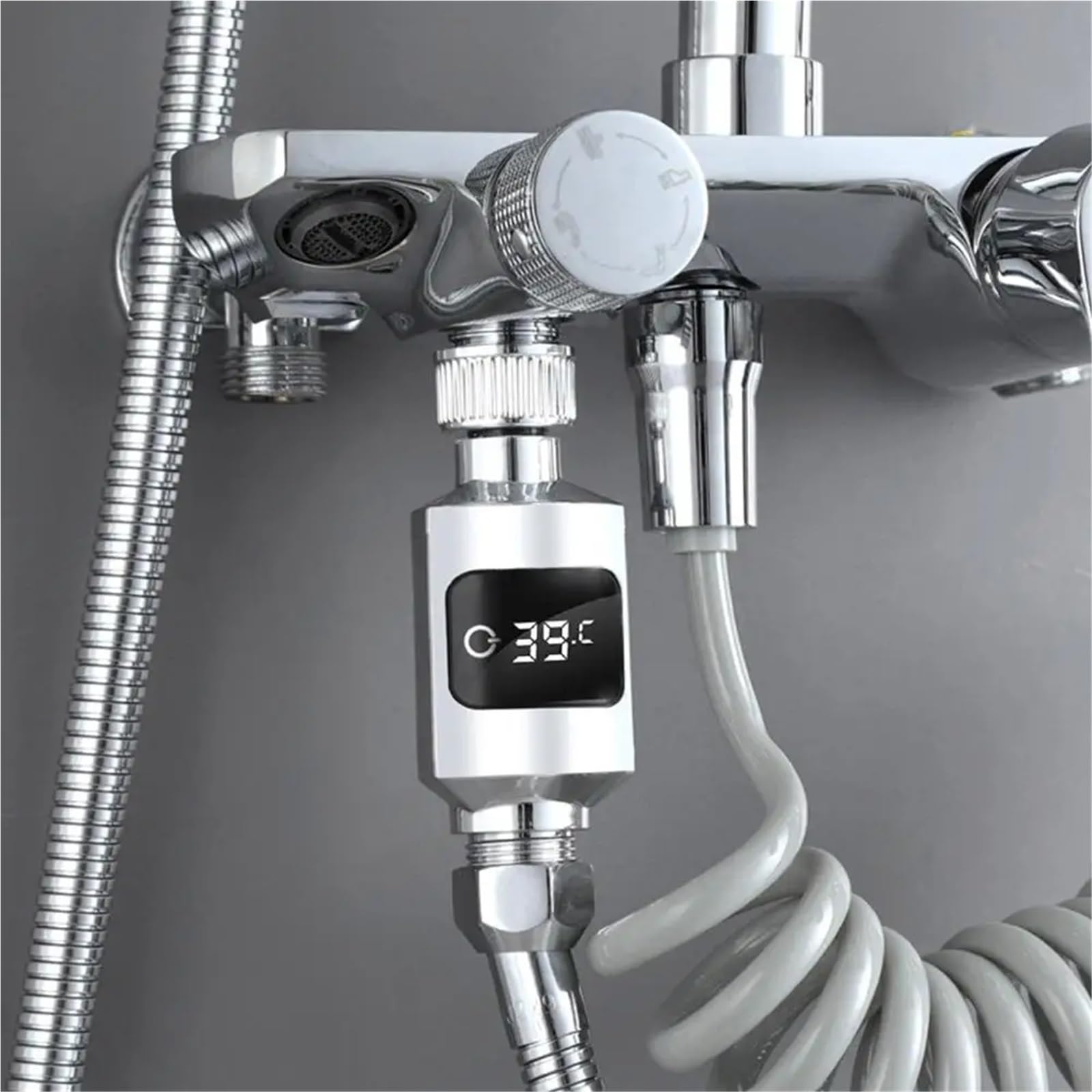 Termómetro de ducha, Pirómetro Digital LED For Ducha, Termómetro, Spa, Sensor Inteligente, Registrador De Datos Temperatura Del Agua La Piscina,Para grifo de ducha(3pcs)