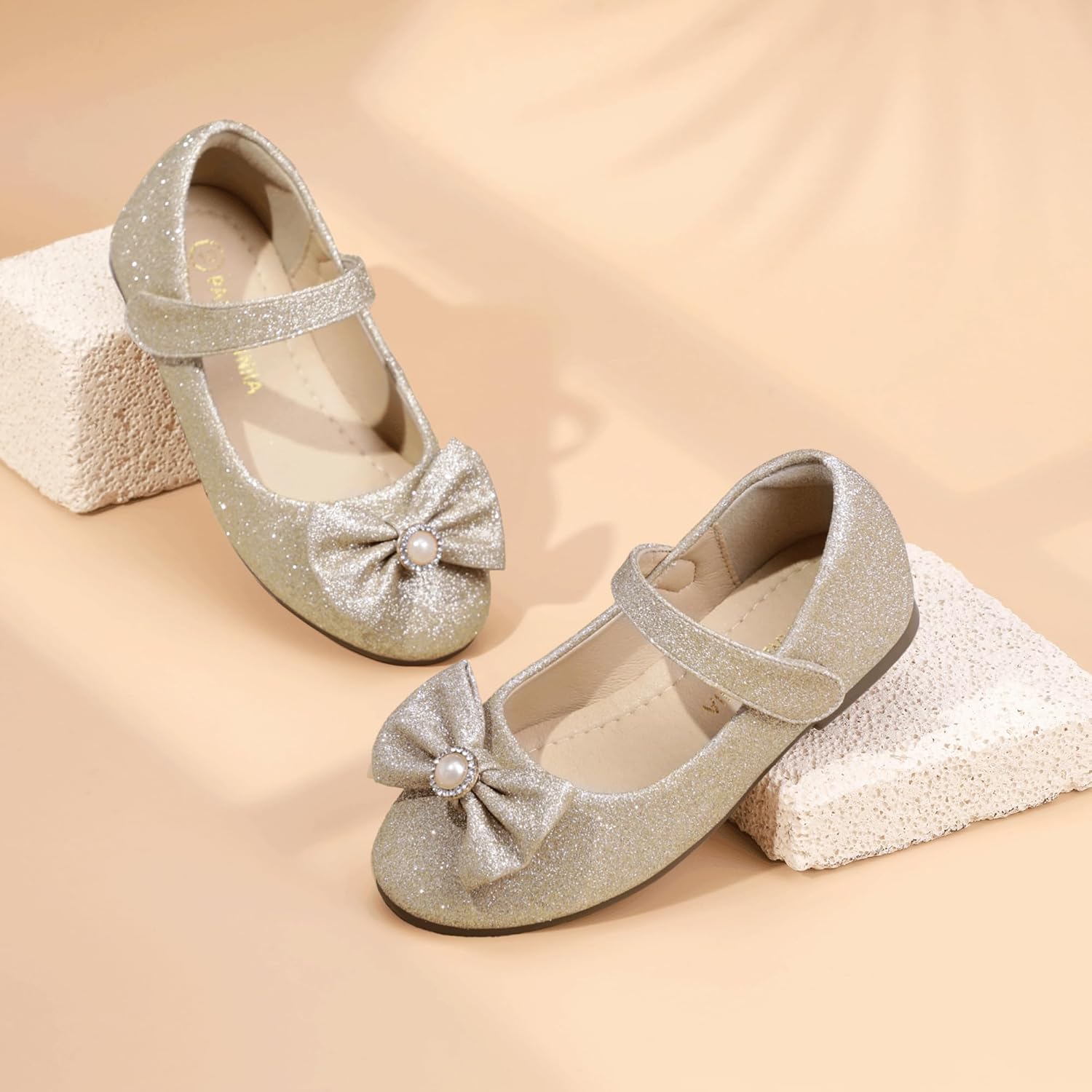 PANDANINJIA Rika Girls Dress Shoes Flower Girl Mary Jane Flats Wedding Party School Shoes for Toddler Little Kid Big Kid - Image 7