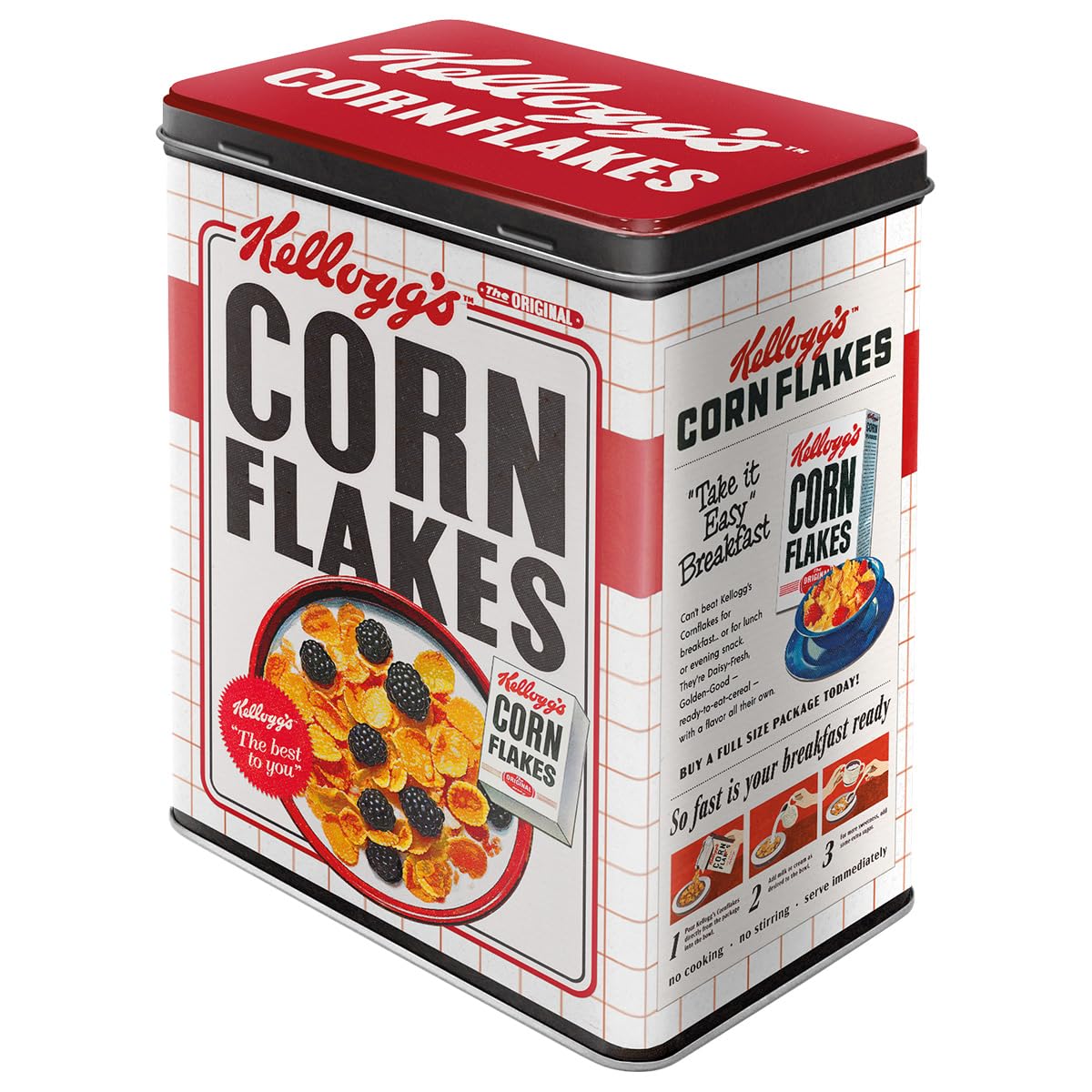 Nostalgic-Art Retro Vorratsdose L, 3 l, Kellogg's – Corn Flakes Bowl