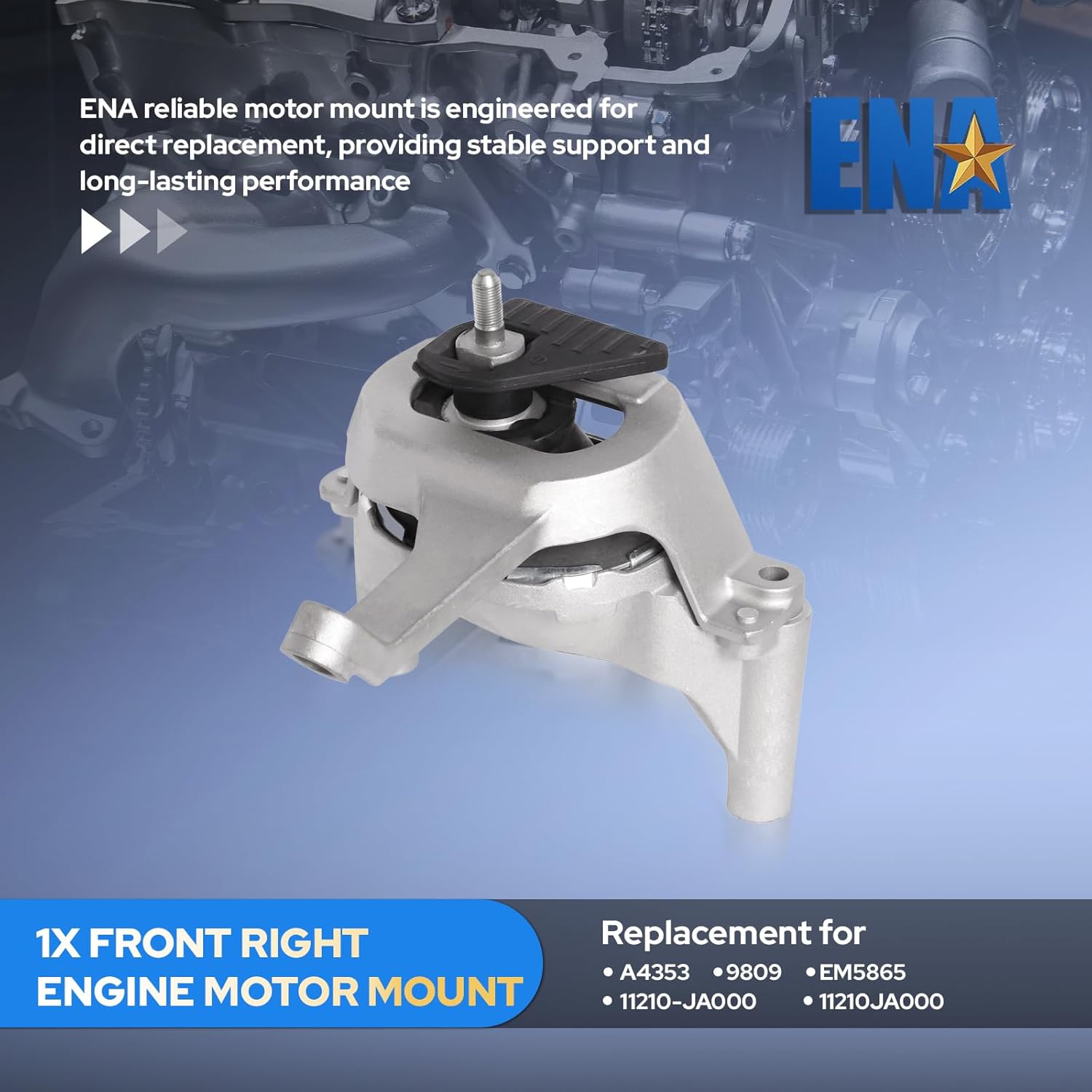 ENA Front Right Engine Motor Mount Compatible with Nissan Altima 2.5L Replacement for A4353 11210-JA000