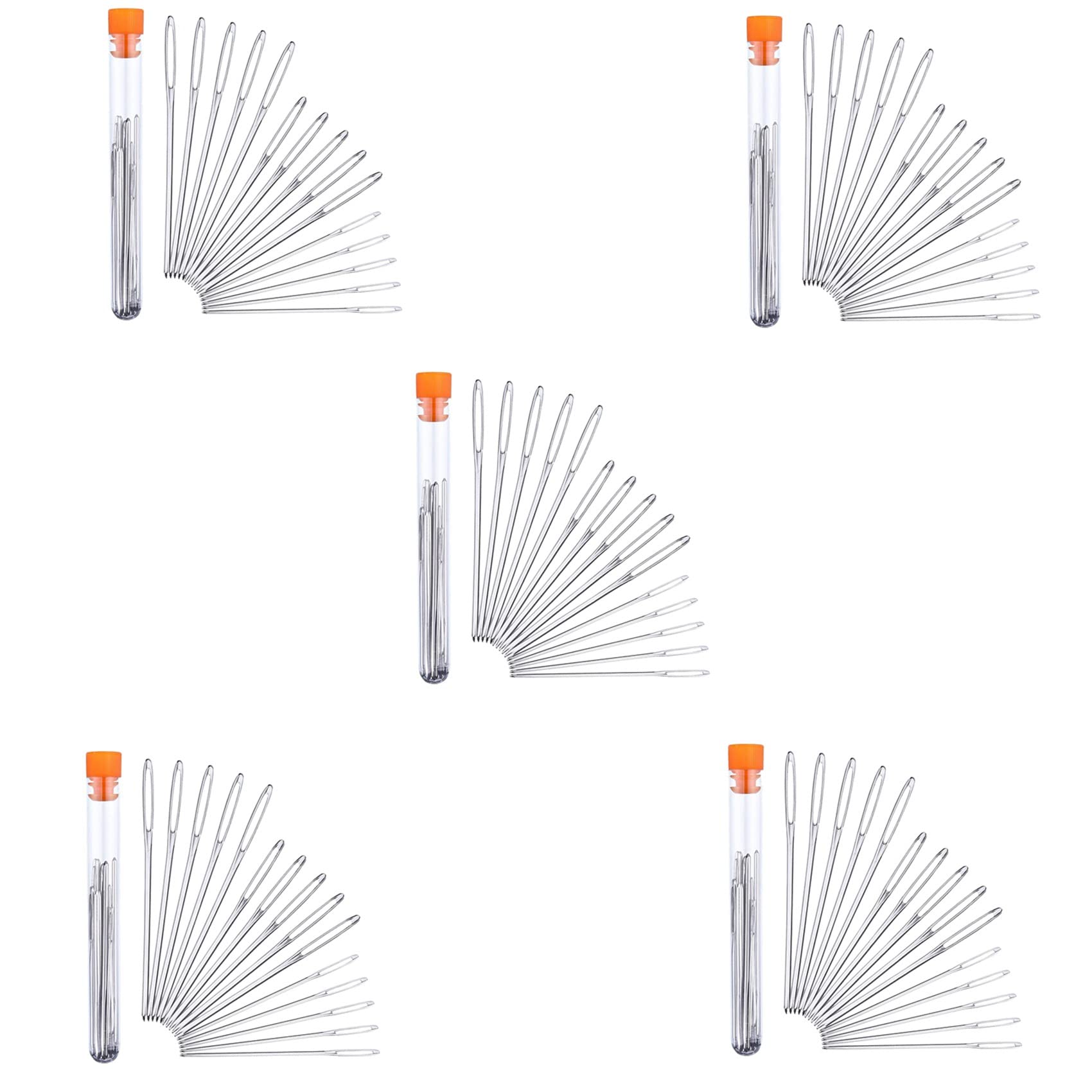 Hndhbfgrt 75 Pieces Blunt Needles Stainless Steel Large-Eye Yarn Knitting Needles Sewing Needles, 3 Sizes