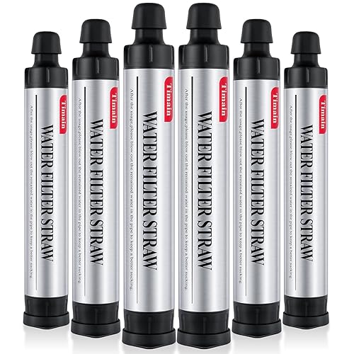 Miniatura 9 de Filtración de 4 etapas, filtro de agua de alto caudal, purificador de agua de supervivencia para kits de emergencia, viajes, camping, senderismo,