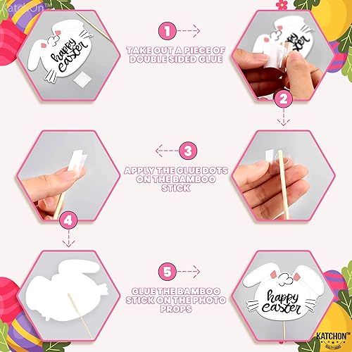 Miniatura 6 de KatchOn, Accesorios para cabina de fotos de Pascua, paquete enorme de 31 unidades, accesorios de fotos de Pascua para sesión de fotos, accesorios de