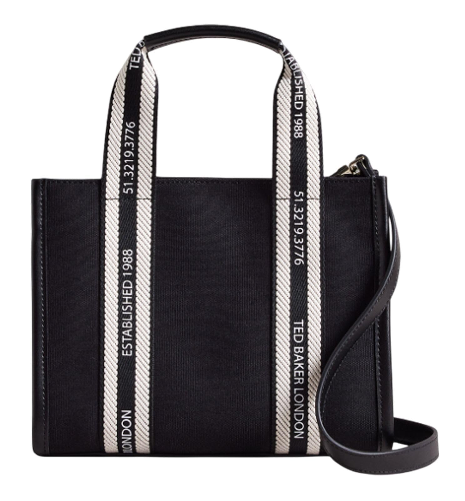 Ted Baker Damen Georjey Branded Webbing Canvas Tote Tragetasche aus Segeltuch