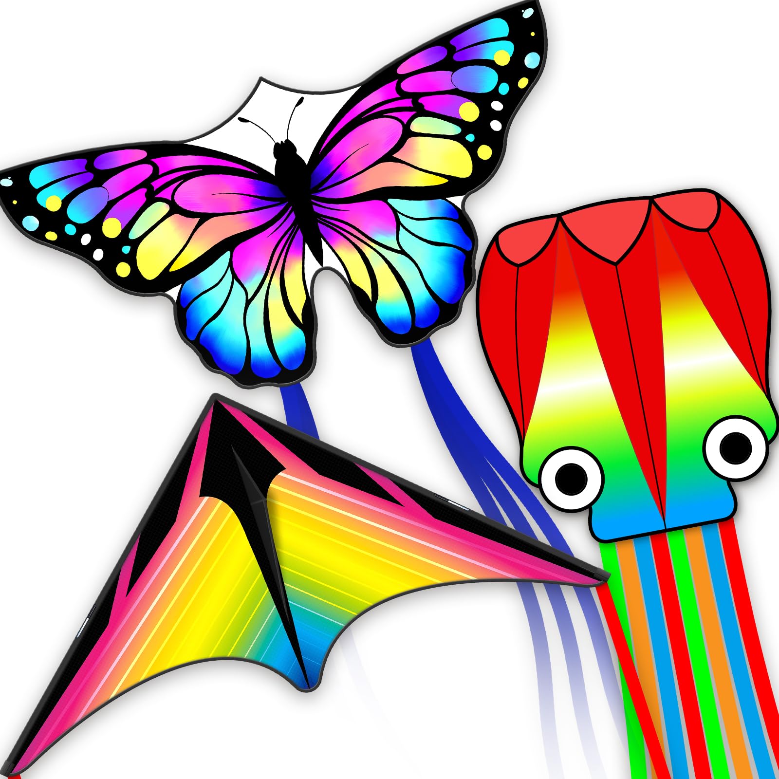 Kites for Adults &amp; Kids Ages 4-8,Beach Kites Easy to Fly for Beginner, with Handle and 328ft Kite String，Best Toy and Gift for Boys &amp; Girls.
