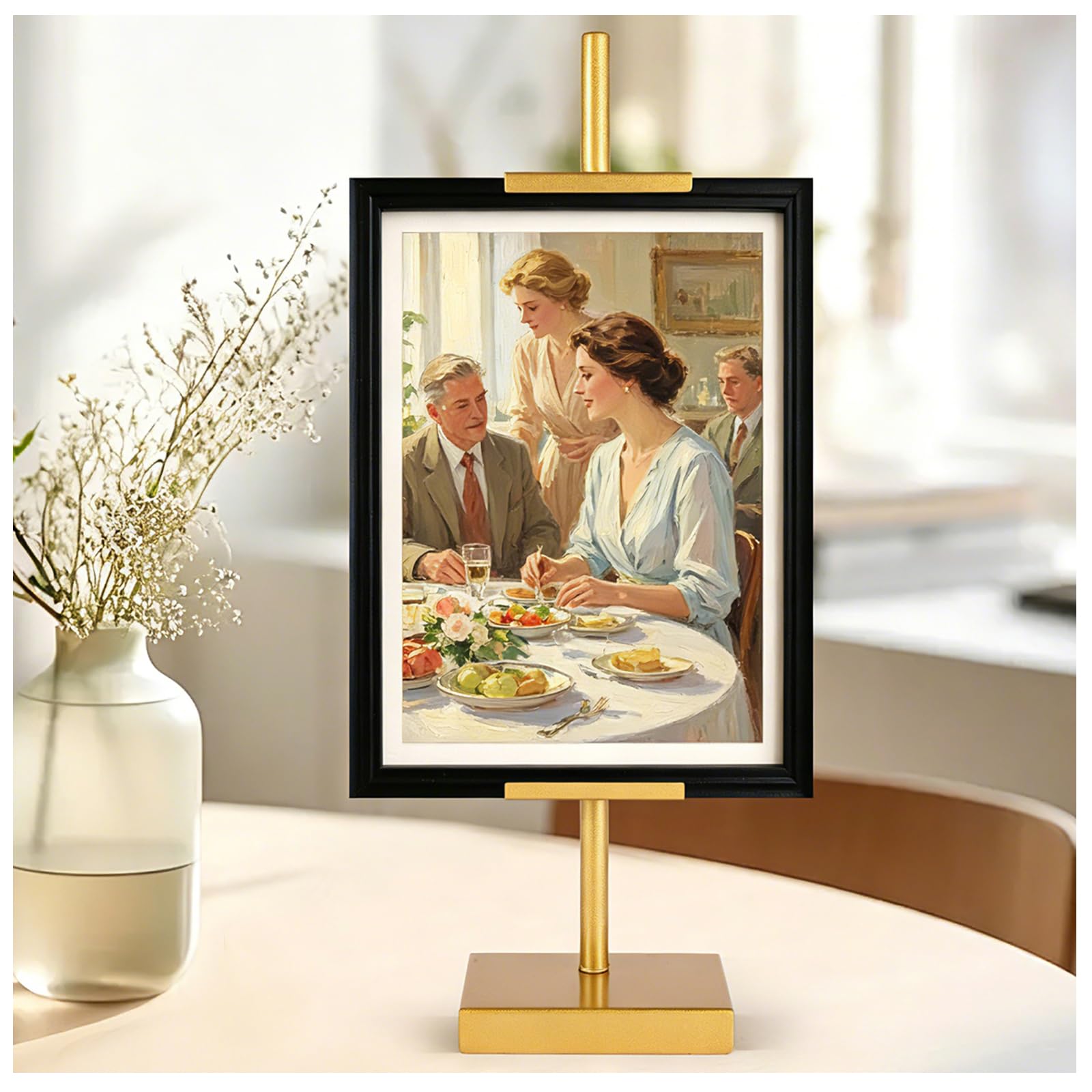 dakewang 18'' Adjustable Tabletop Easel Stand, Gold Easel for Display