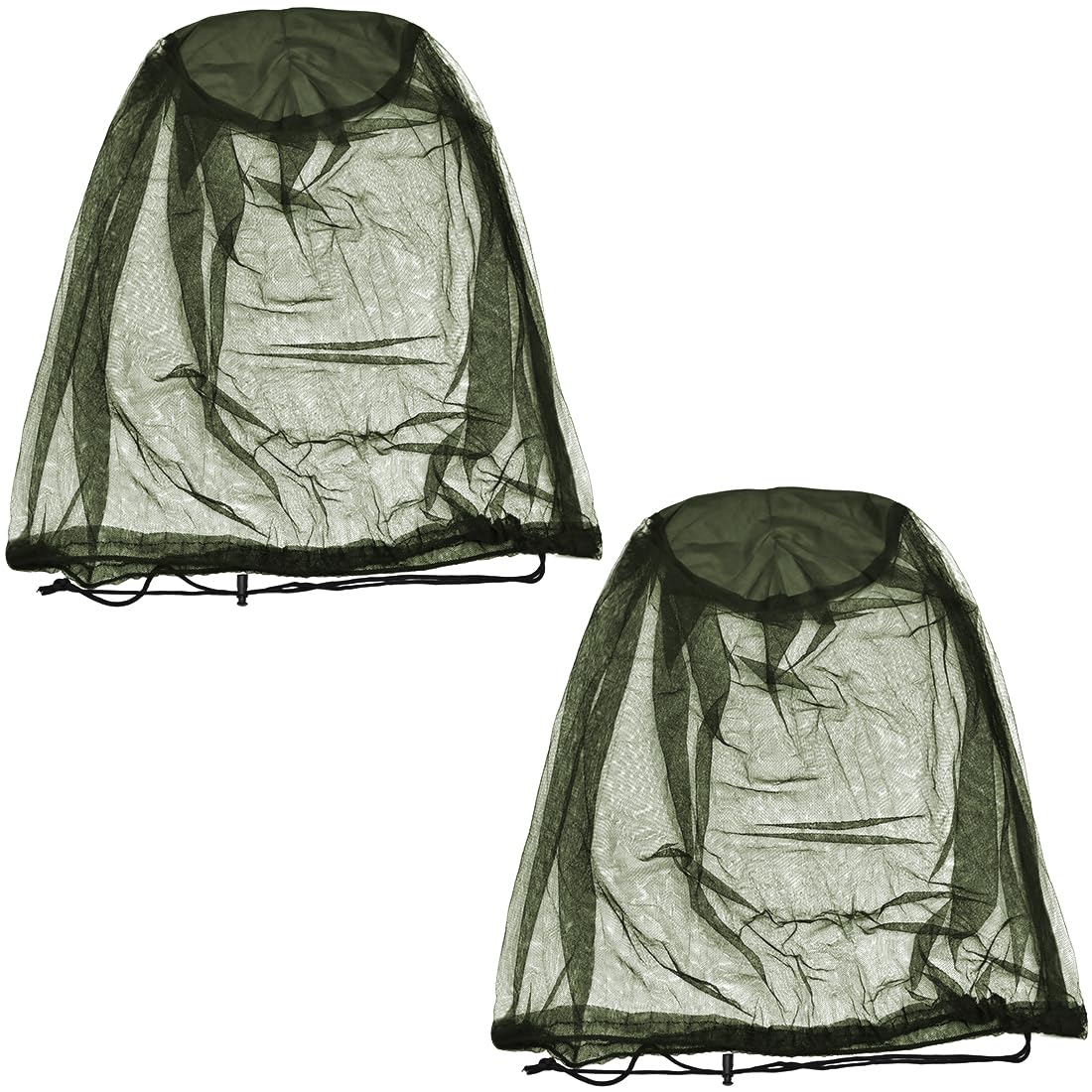 LICQIC Mosquito Net Hat, Midge Hat, Anti-Insect Net Hat, Face Net for Outdoor, Camping, Mountaineering, Hiking, Fishing (4 Pcs, Green)