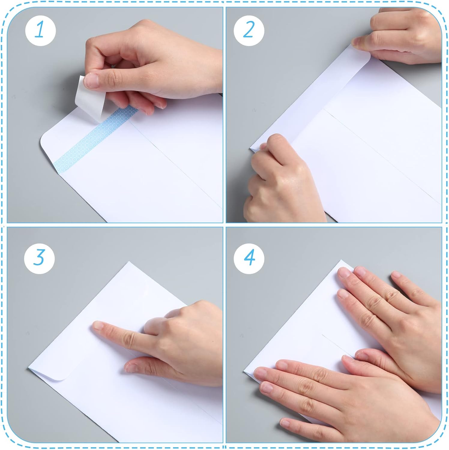 500 Pcs 6 x 9 Self Adhesive Security White Catalog Envelopes 27lb Designed for Secure Mailing Securely Holds Small Booklets, Catalogs, Cards, or Brochures with Strong Peel and Seal Flap
