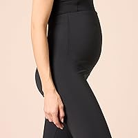 Vista 4 de Yaxa Essentials Leggings de maternidad sobre el vientre, escultura activa, longitud completa