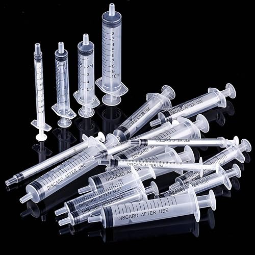 Vista 7 de Paquete de 20 jeringas de plástico con medición, adecuadas para medir, dispensar agua, rellenar 0.03, 0.1, 0.17, 0.34 onzas líquidas