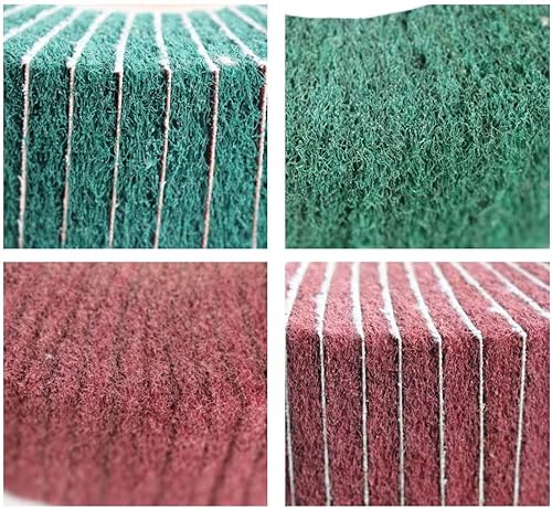 Miniatura 4 de 1Pc Non-Woven Scouring Pad 4inch5inch6inch8inch10inch12inch Grinding Wheel Flap Mop Polishing Wheel Nylon Fiber Disc 20mm Bore 1" Thickness DShanLa