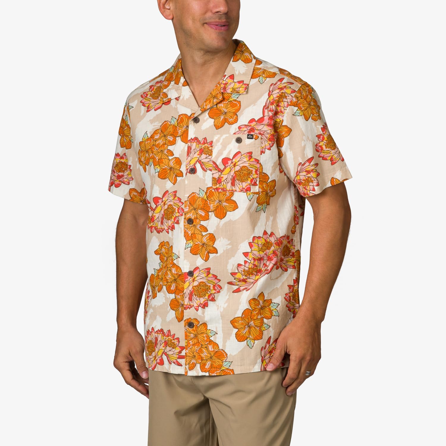 Reef Mens Reef Tafford Short Sleeve 1 Pocket Camp Shirt - Image 2