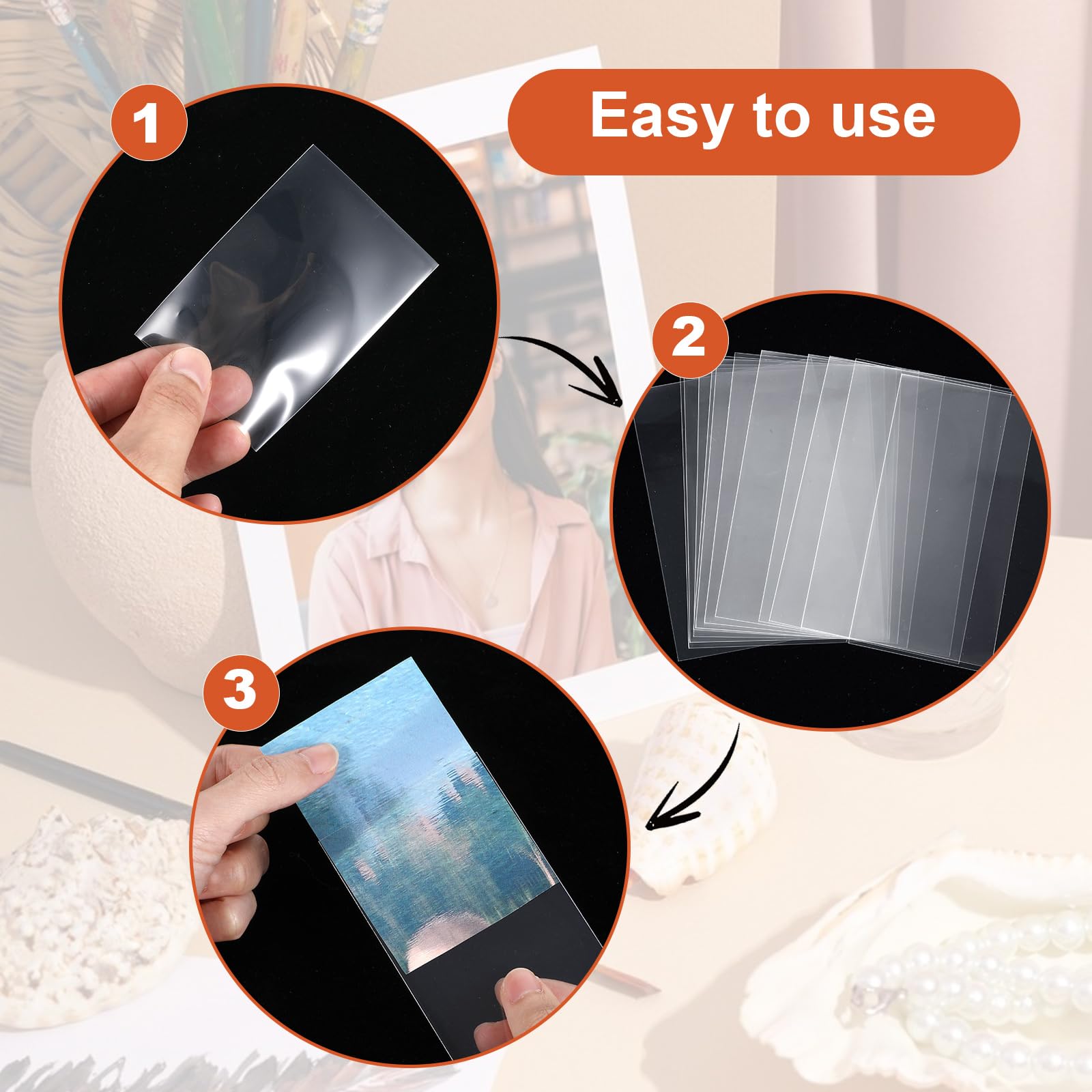 Lot de 100 pochettes transparentes pour cartes 57,5 x 89 mm