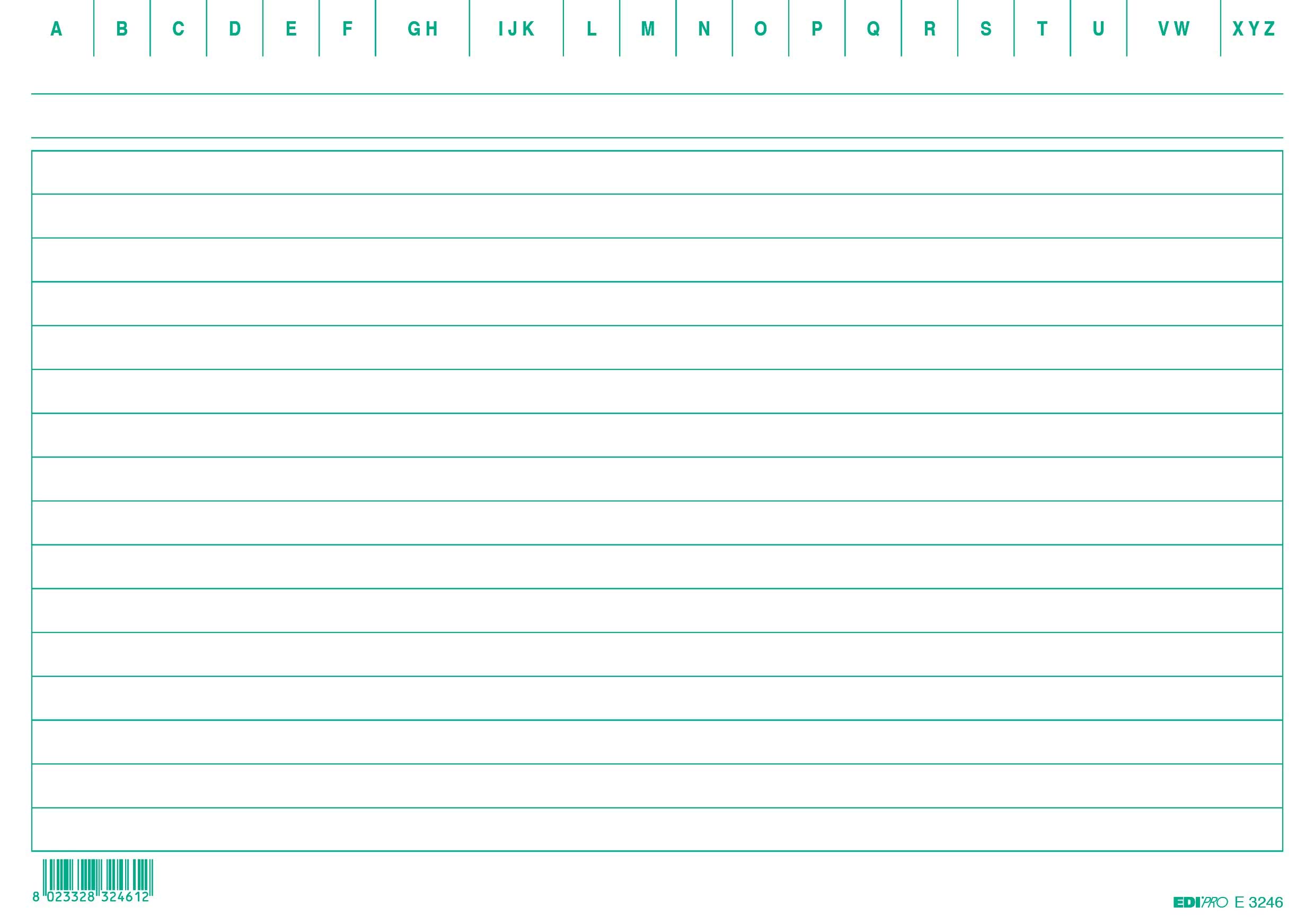 100 Schede Rigate Edipro - Formato 15x21 Cm, Colore Verde, Alta Qualità - Foto 4