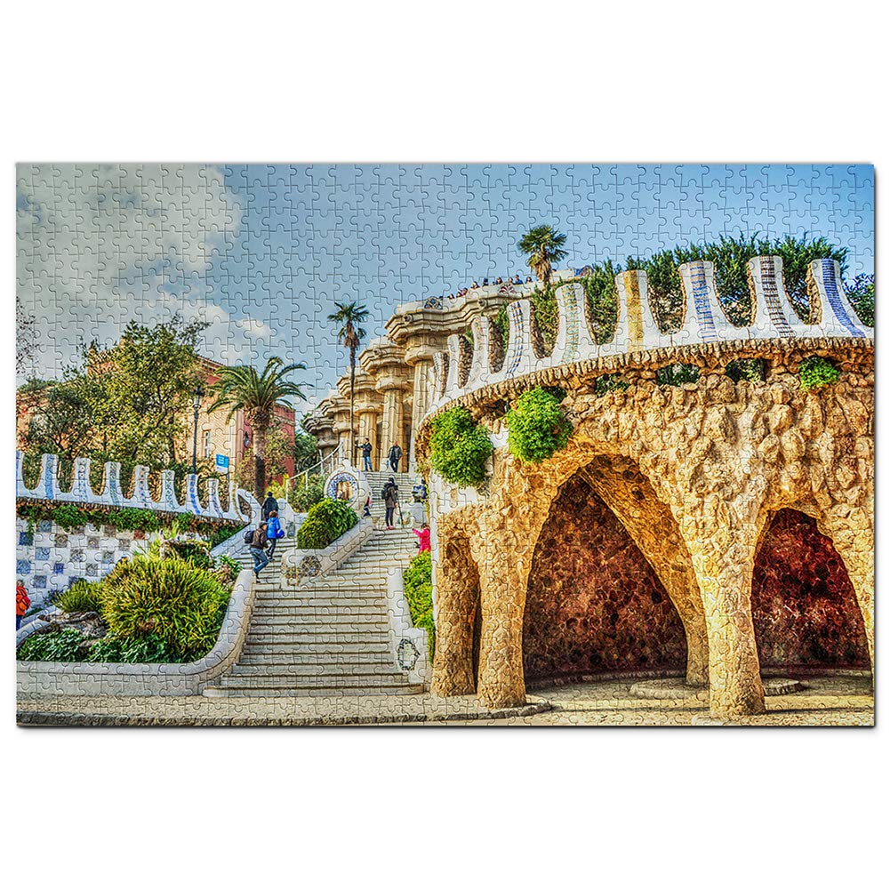 Spain Guell Palace Barcelona Puzzle 2000 pieces puzzle adults game graphic travel souvenir 70x100CM — image 1
