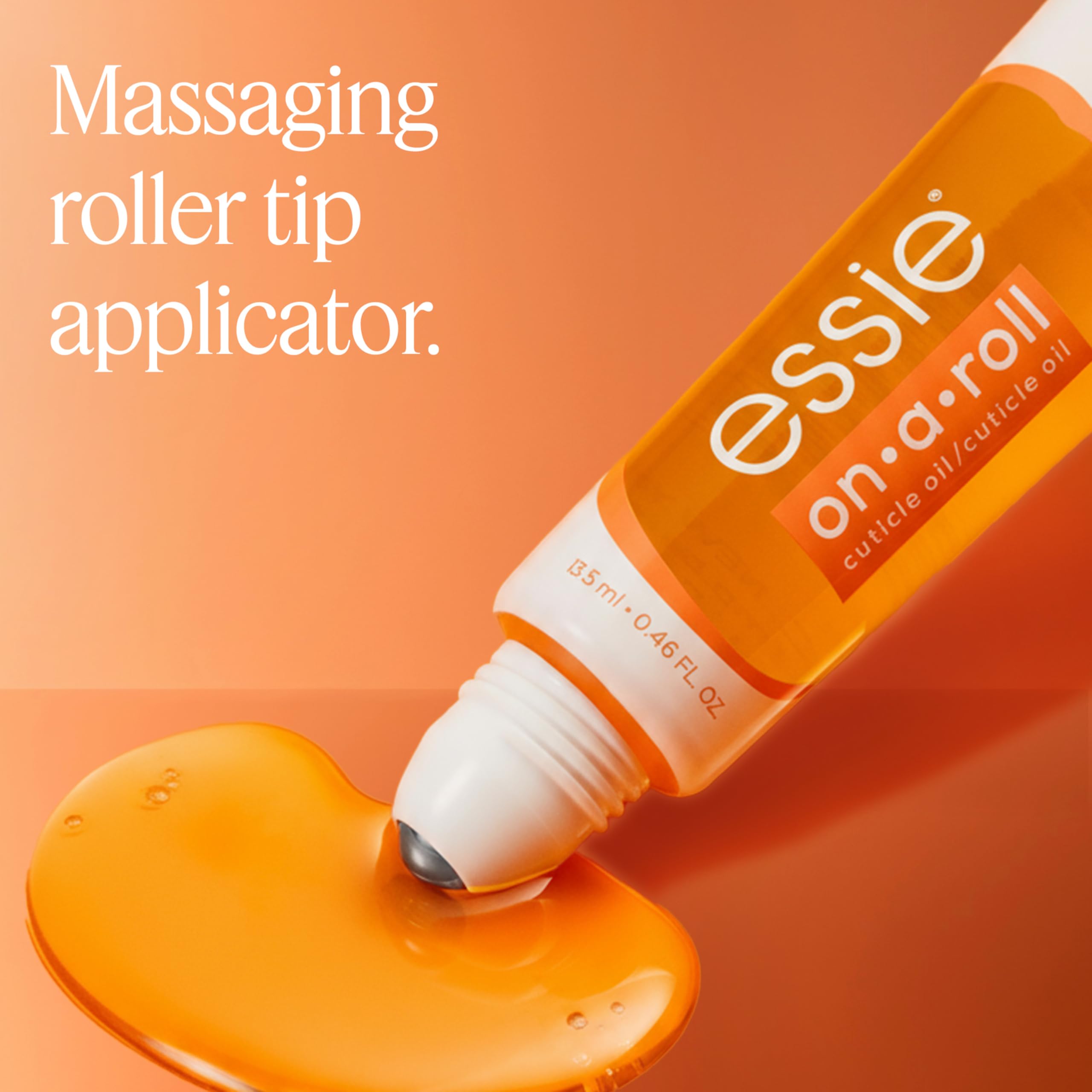 essie On a Roll olejek do paznokci i skórek moreli | Odżywcza pielęgnacja paznokci, zmiękczający, nawilżający do suchych i łamliwych dłoni i paznokci | Uzdrawiający olejek do manicure i