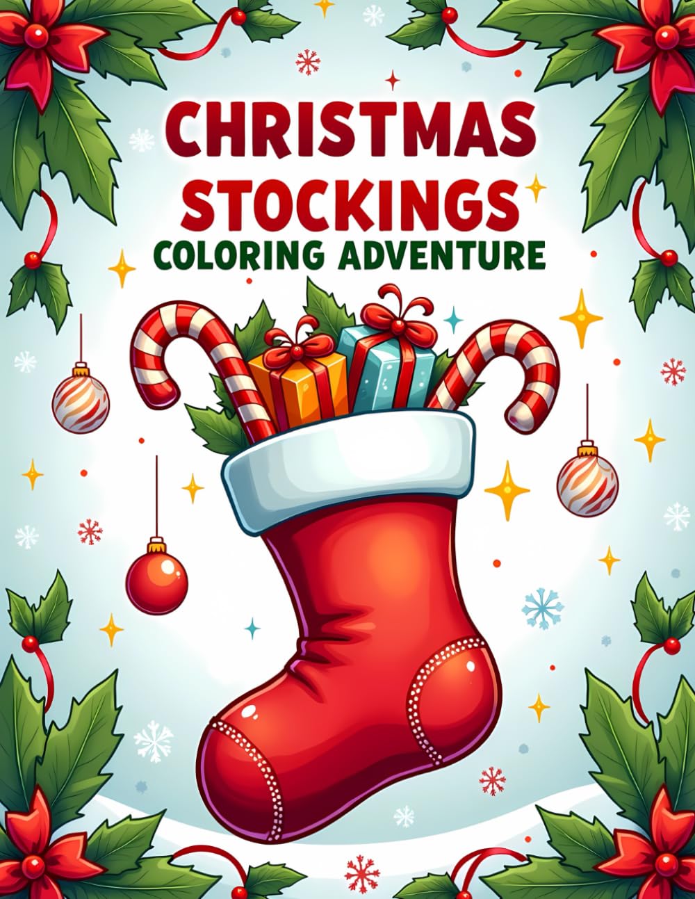 Christmas Stockings Coloring Adventure: Fun and festive Christmas stockings to color for kids