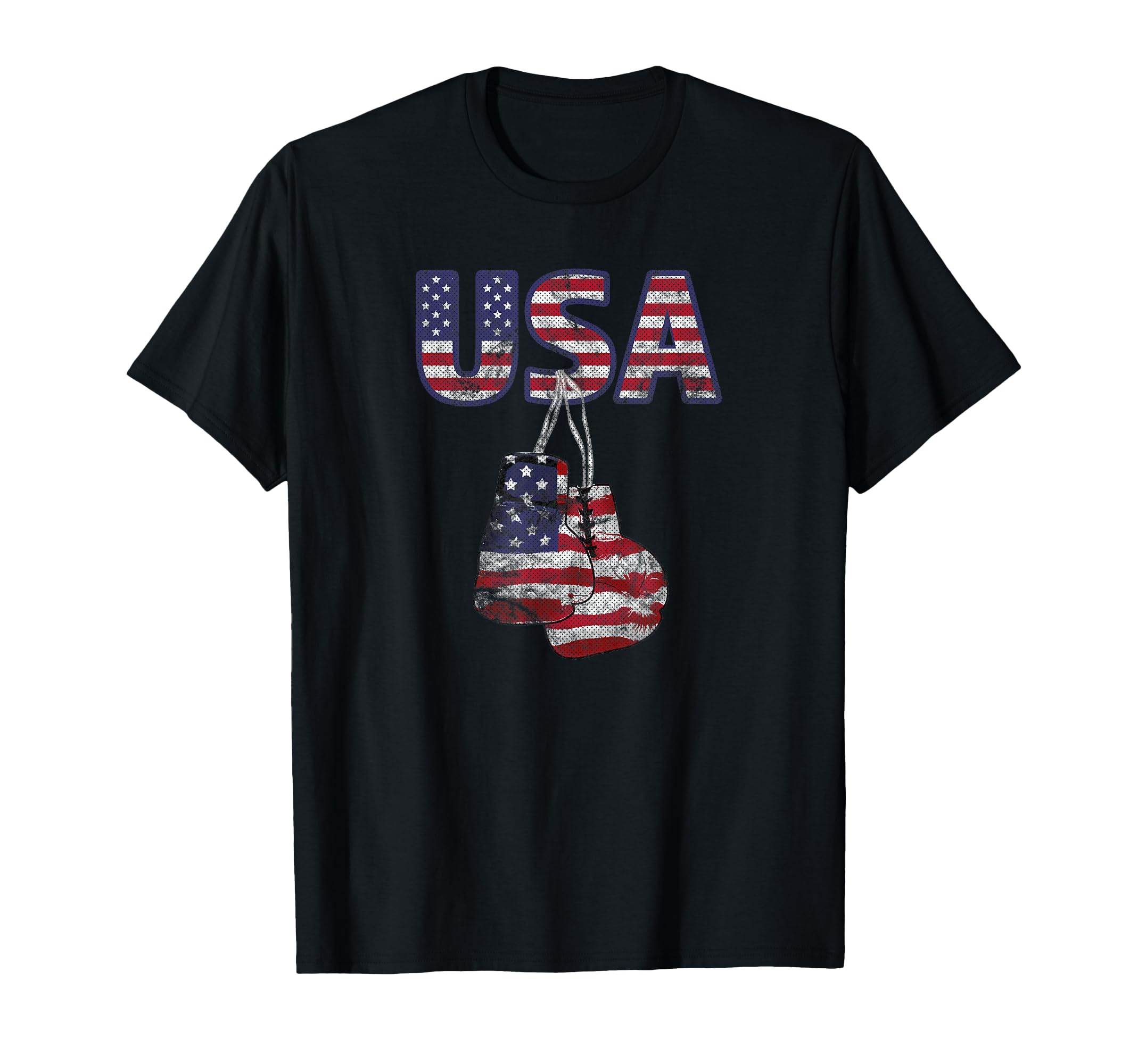 Boxing Gloves T-Shirt American Flag Tee for July 4th T-Shirt