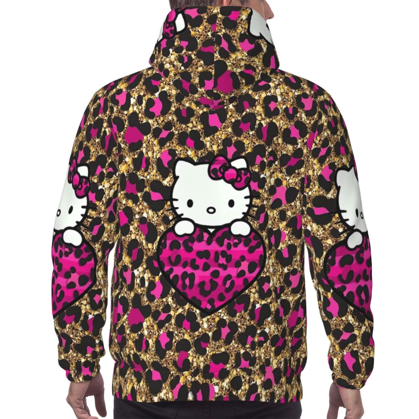 Amazon.co.jp: ハローキティ ヒョウ柄 パーカー メンズ