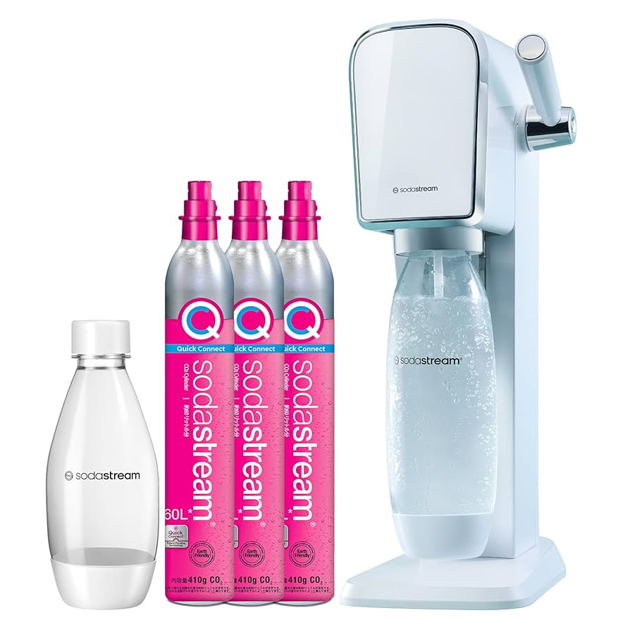 sodastream Art 炭酸水メーカー　未使用ガス1本とボトル3本付き sodastream ソーダストリーム ART(アート)スターターキット 特別
