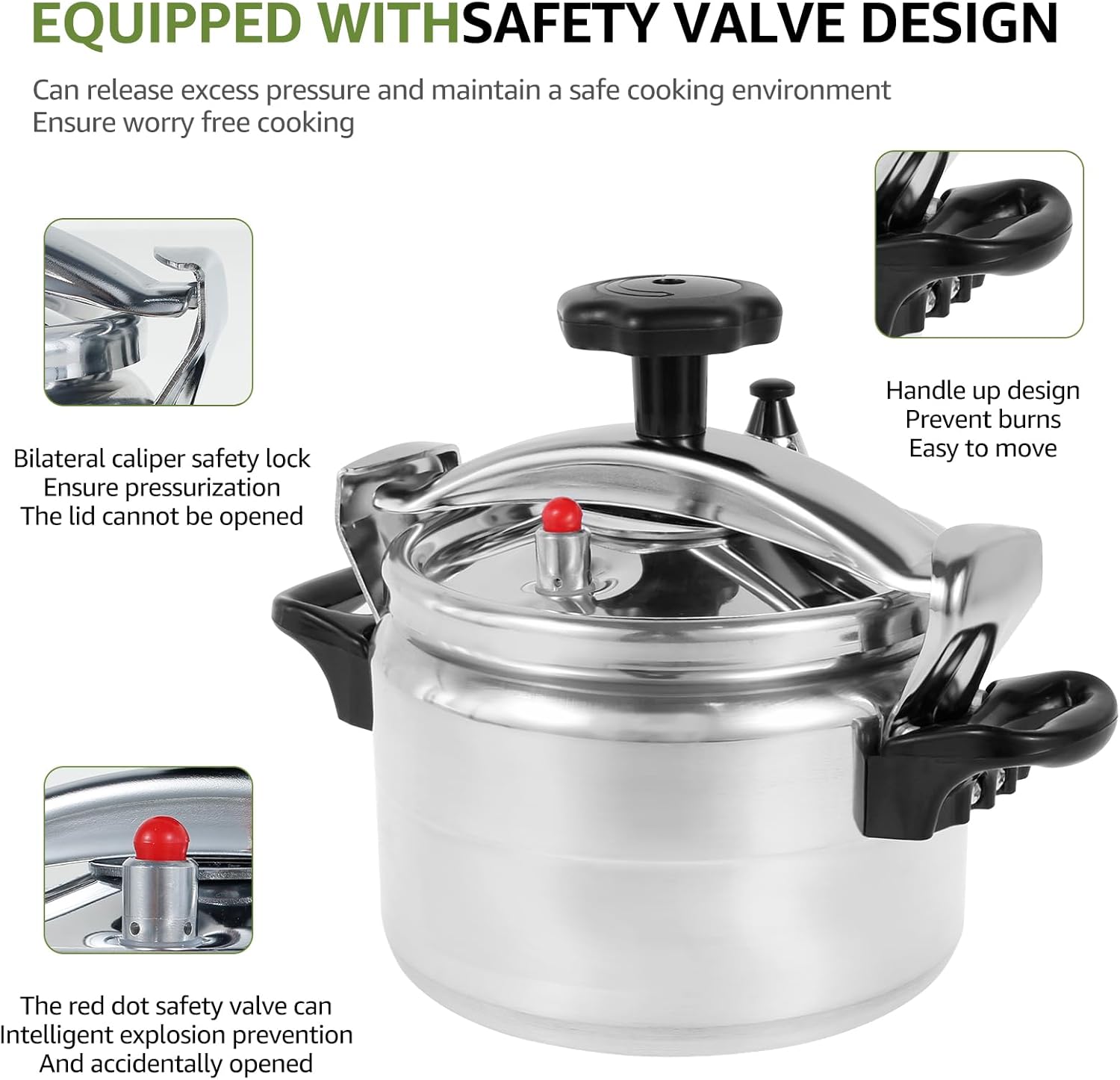3L Small Pressure Cooker, Family Mini Pressure Cookers Super Safety Lock Devices, Multi Functional Design, Pressure Pot Cooker, Pressure Pooker