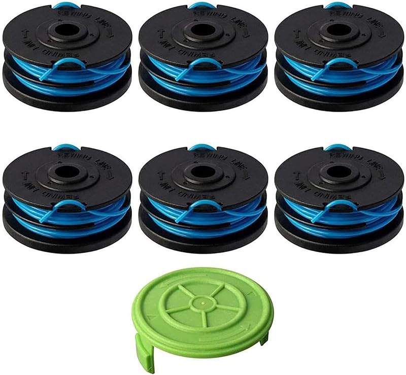 2900719 Trimmer Spool Line Replacement for Greenworks 20ft 2101602 | Compatible with Greenworks 0.065 inch 2101602A,STBA40B210,2101602,ST40B410,BST4000 Dual line String 3410468 Cap Covers Parts
