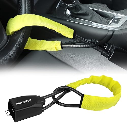 KAYCENTOP Car Steering Wheel Lock, Seat Belt Lock, Anti-Theft Device,