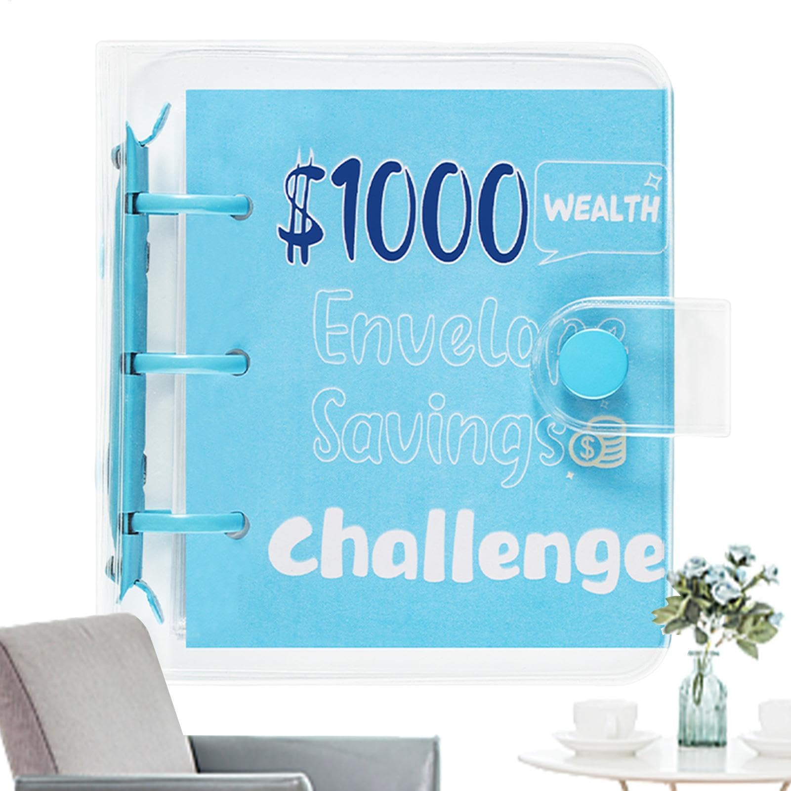 Saving Challenge Book Binder 25 Envelope Portable Family