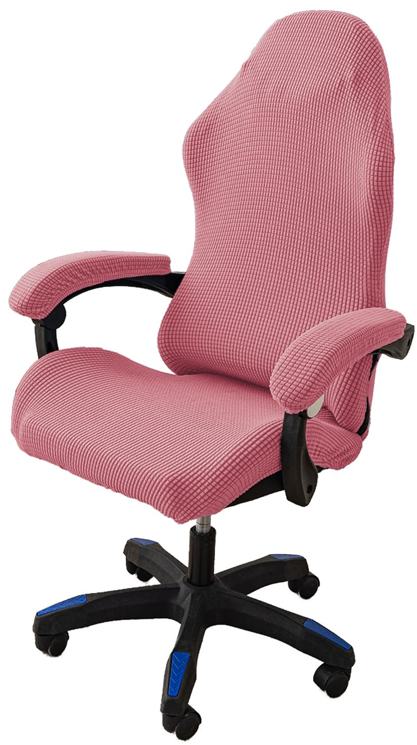Gaming Chair Covers with Armrest Cover, Seat Cover and Backrest Cover Computer Chair Slipcovers Stretchable Elastic Gamer Chair Cover of Computer Video Game Office Chair Cover,Pink