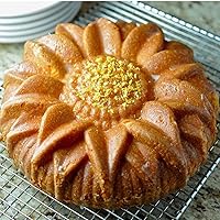 Vista 5 de Joyeee Bandeja grande para pastel de girasol, 1 molde de silicona para hornear pasteles 3D para pasteles 3D, pan, magdalenas, brownie, pastel