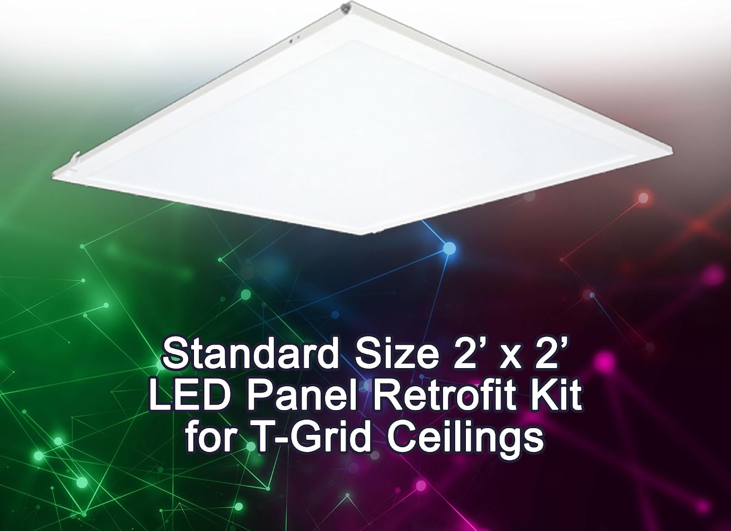Fulham VividHorse VPR-22-MU-25-9TW-A 2x2 LED Panel Retrofit Kit (Pack of 4), 18W/22W/25W Selectable, 3500K/4000K/5000K, 0-10V Dimming, 120-277V, DLC Premium (4, 1) image 2