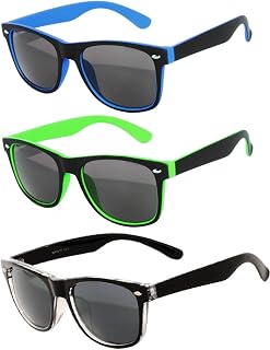 OWL Vintage Two Tone Sunglasses Smoke and Mirror Lens - Assorted Square Retro Stylish Womens and Mens UV 400 Protection