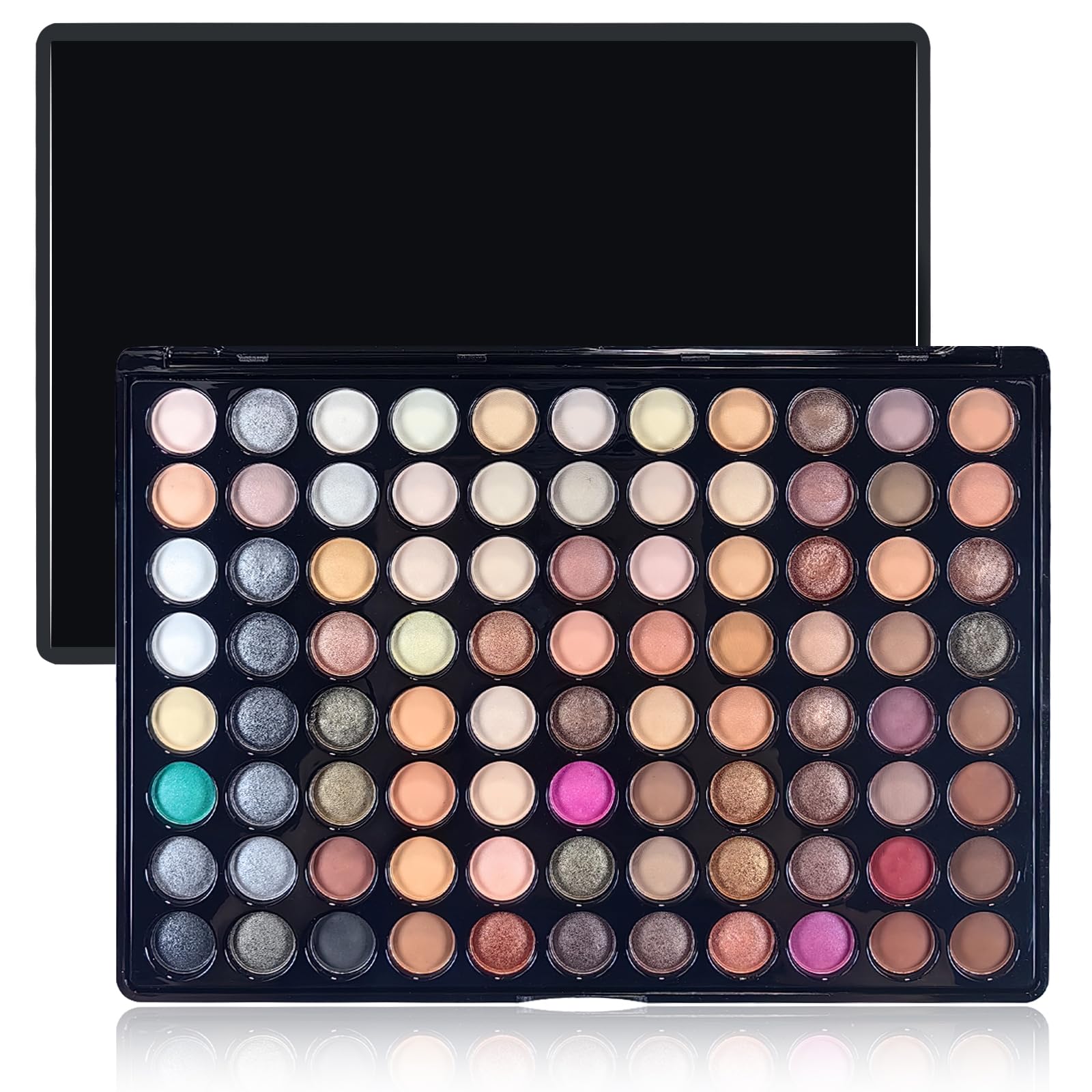 Paleta de sombra de ojos de 88 colores, juego de regalo de maquillaje profesional de larga duración, impermeable, mate, altamente pigmentos, brillantes, brillantina, paleta de maquillaje 2
