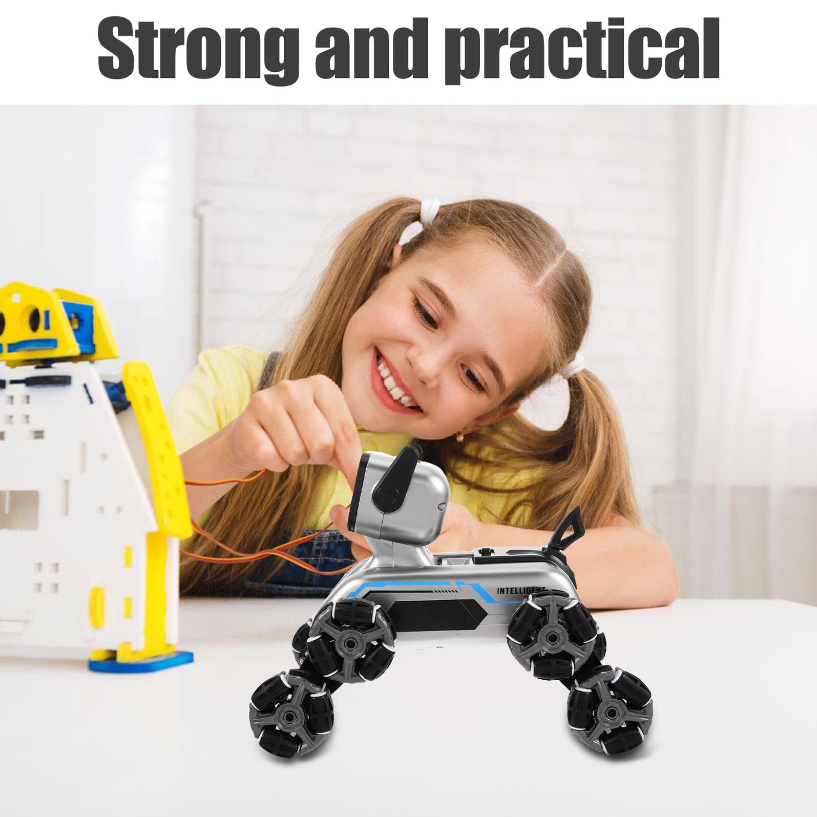 HEMOTON Chien Robot Interactif Télécommandé pour Garçon Fille Jouet Éducatif Programmable avec Mouvements Et Sons Amusants