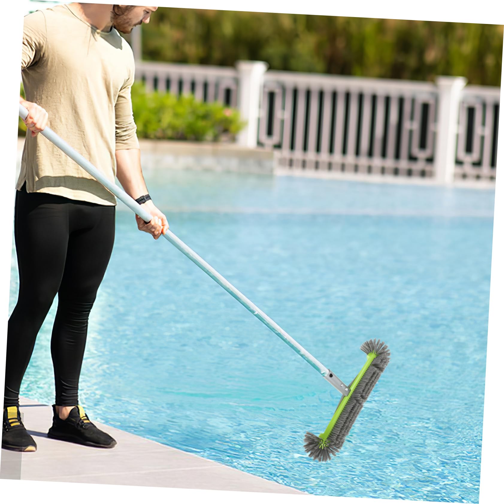 Brosse Pratique pour Piscine en Aluminium et Plastique Poils Denses Nettoyage des Piscines et Brosses de Nettoyage de Efficaces