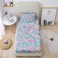 Vista 15 de MUSOLEI Sábanas Panda Sábanas ajustadas Lindas hojas de cama con conjunto de cama de animales 3D con orejas para niñas Conjunto de cama individual